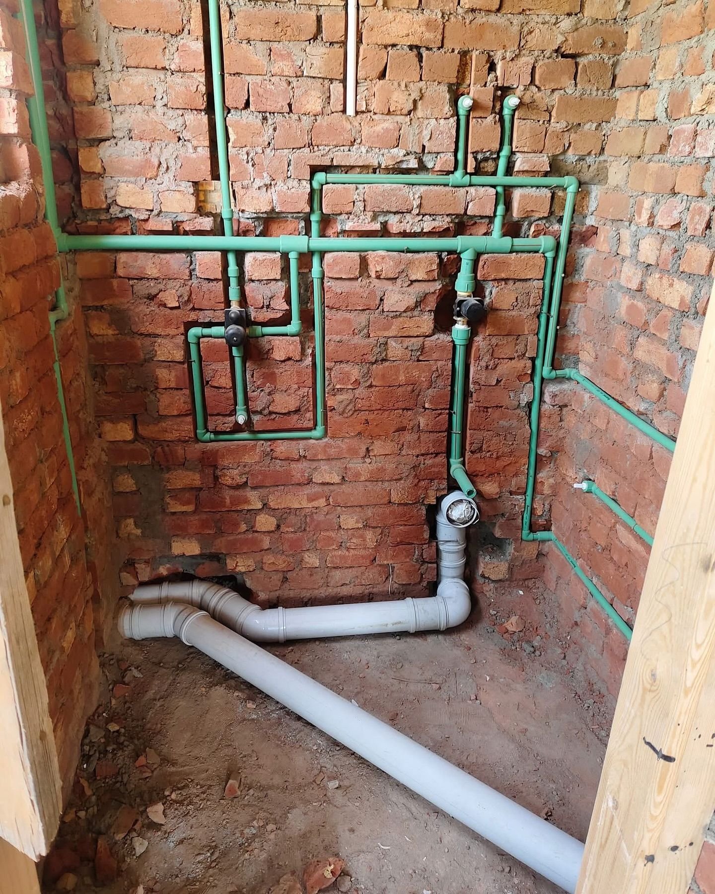 Under-sink plumbing rebuild — disposal and dishwasher drain